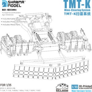 SH35004-1/35 TMT-K Mine Clearing System - Highly Detailed 3D Printed Model Kit