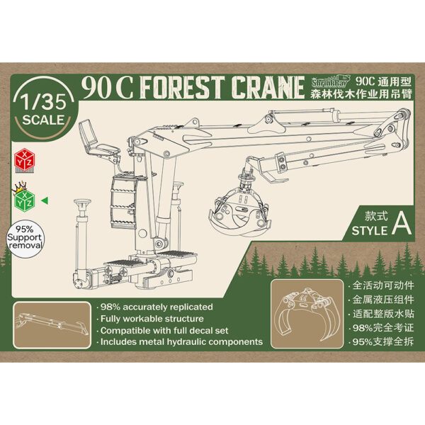 GC-004 1/35 Russian 90C Logging Truck Crane Coversion Set - Type A