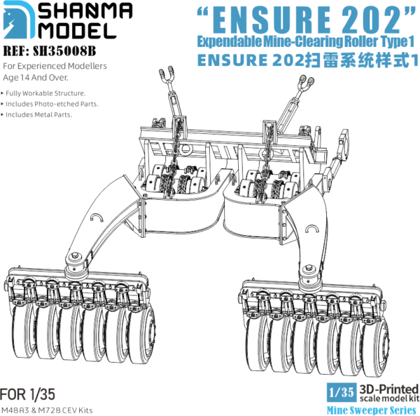 SH35008B-1/35 “ENSURE 202”Expendable Mine-Clearing Roller Type 2